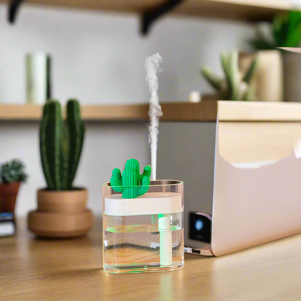 Air Humidifier Clear Cactus Essential Oil Diffuser