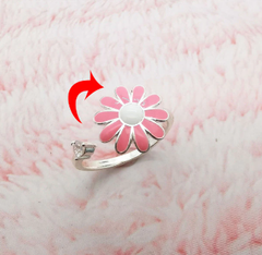 Daisy Butterfly Fidget Spinner Rings Stress Relieving Ring for Women Girls