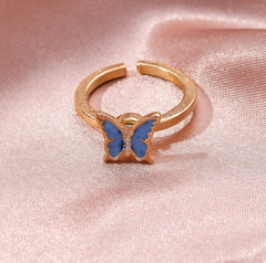 Daisy Butterfly Fidget Spinner Rings Stress Relieving Ring for Women Girls