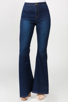 Jade Side Slit Flare Jeans