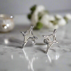Luxury Asterism Earrings With Rhinestone