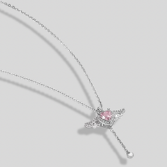 Premium Sterling Silver Statement Heart Wings Necklace