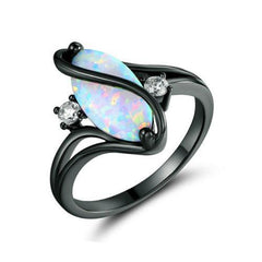 Lavish Luxurious Black Opal Ring