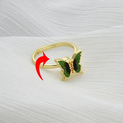 Daisy Butterfly Fidget Spinner Rings Stress Relieving Ring for Women Girls