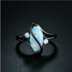Lavish Luxurious Black Opal Ring