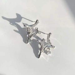 Luxury Asterism Earrings With Rhinestone
