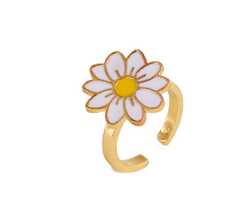 Daisy Butterfly Fidget Spinner Rings Stress Relieving Ring for Women Girls